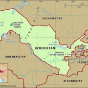 top places in Uzbekistan map